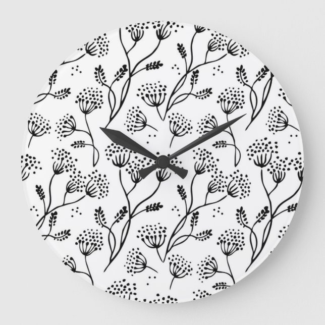 Blume Große Wanduhr (Vorderseite)