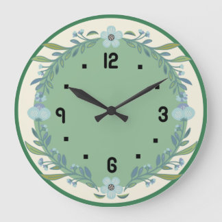 Blume Große Wanduhr
