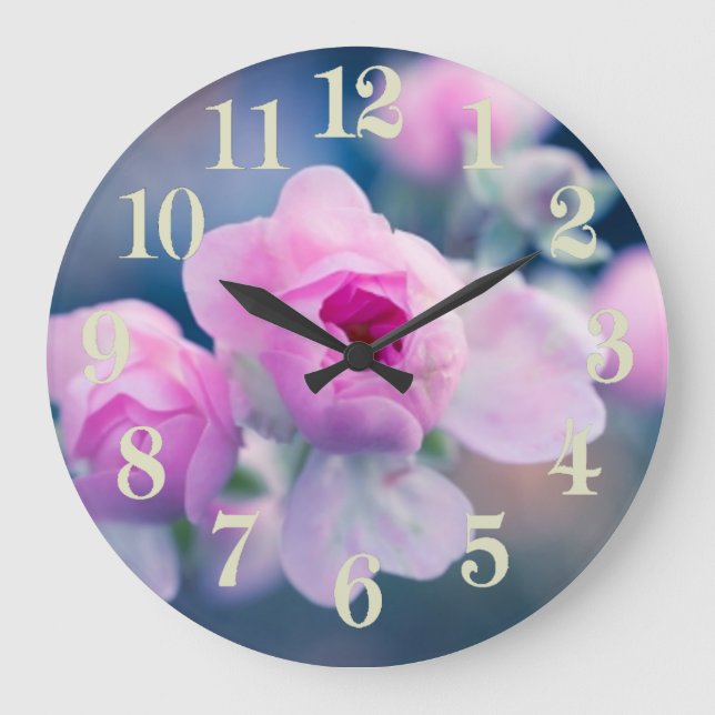 Blume Große Wanduhr (Vorderseite)