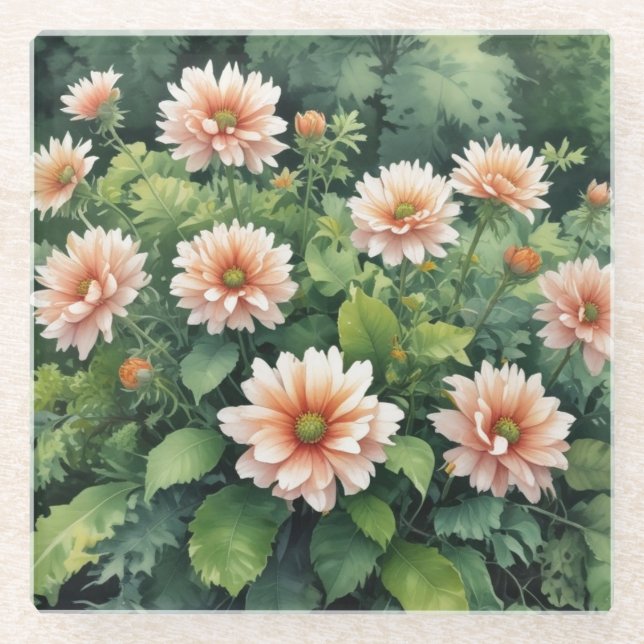 Blume Grüne Weinroute Mendrisiotto Glasuntersetzer (Vorderseite)