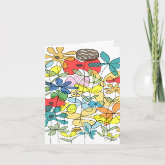 Blume Grußkarte - Collage Karte