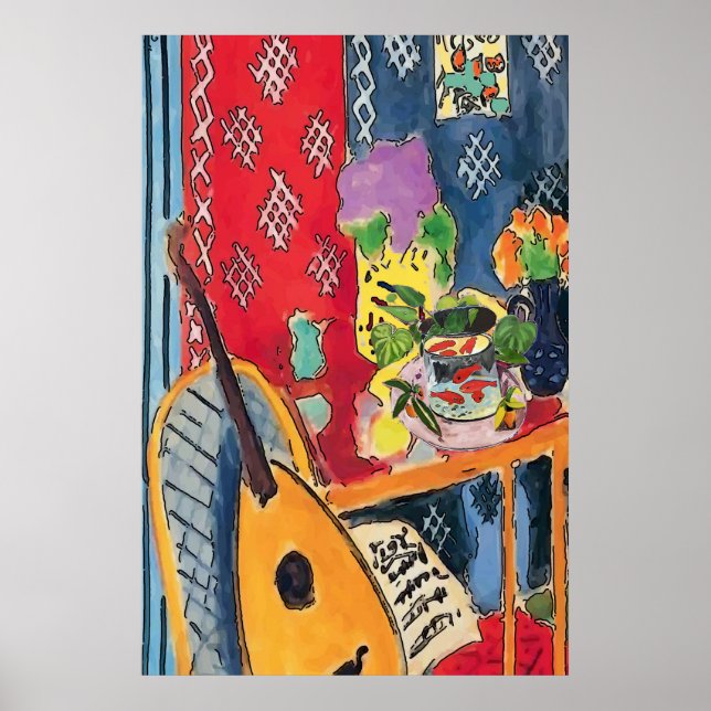 Blume Guitar & Gold Fish Poster (Vorne)