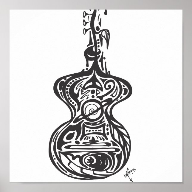 Blume Guitar Poster (Vorne)