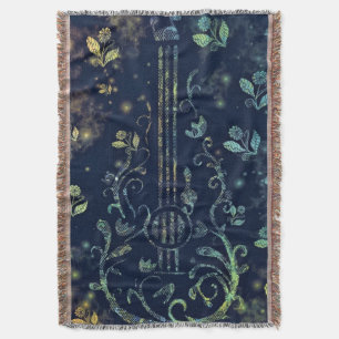 Blume Guitar Throw Blanket Decke