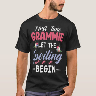 Blume Happy Nana Erstes Mal Grammie Ließ The Spoi T-Shirt