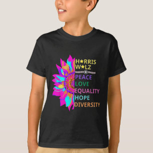 Blume Harris Wheimer 2024 Peace Liebe Equality Hop T-Shirt