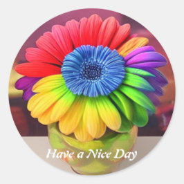 Blume hat einen hübschen, klassischen Rundaufklebe Runder Aufkleber
