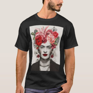 Blume Head Frida kahlo Kunst Blume Geschenk für Fa T-Shirt