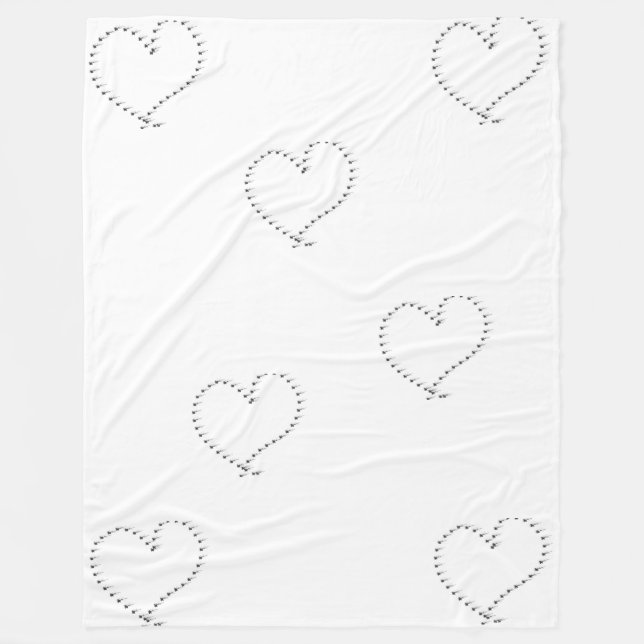 Blume Heart Fleece Blanket (Vorderseite)