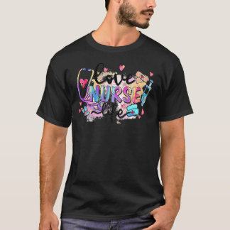 Blume Heart Stethoscope LIEBE Krankenpflege V T-Shirt