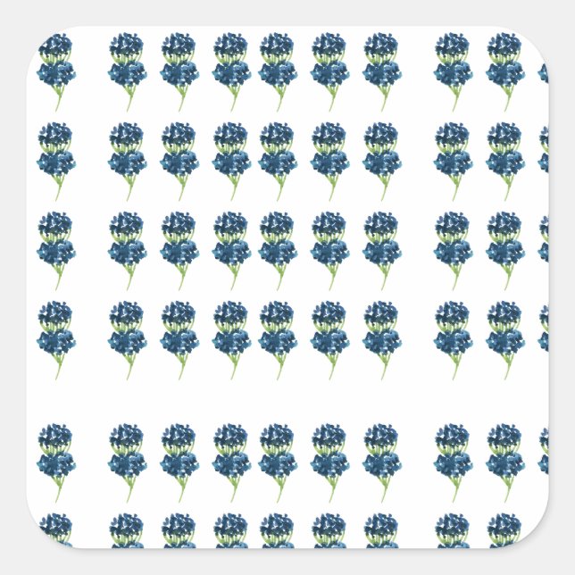 Blume-Hemd, Boho-Wildblumen Quadratischer Aufkleber (Vorderseite)