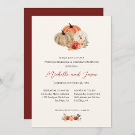 Blume Herbst Pumpkins Elegante PROBE Einladung