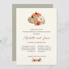 Blume Herbst Pumpkins Elegante PROBE Einladung