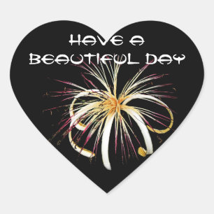 Blume Herz-Aufkleber