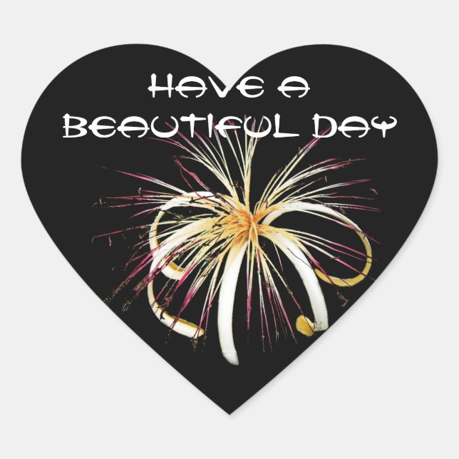 Blume Herz-Aufkleber (Vorderseite)