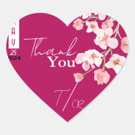 Blume Herz-Aufkleber