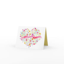 Blume Herz Bouquet Kunst danke Karte