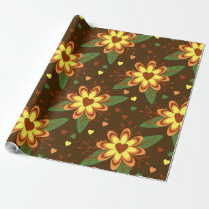 Blume Herz Packpapier