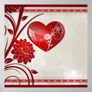 Blume Herz Poster