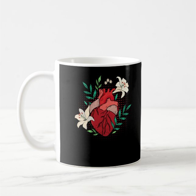 Blume Herzgartenkardiologe Kaffeetasse (Links)