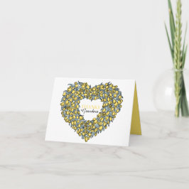 Blume Herzgelbe Tuilp Kunst Grandma Muttertag Karte