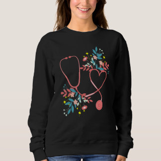 Blume Herzkrubs Liebe Krankenpflege Eingetragene K Sweatshirt