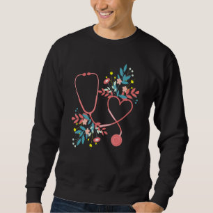 Blume Herzkrubs Liebe Krankenpflege Eingetragene K Sweatshirt