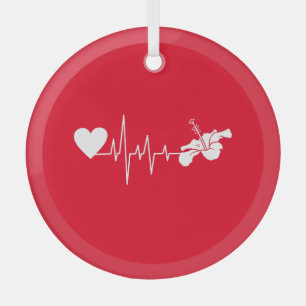 BLUME - HIBISKUS PFLANZE ORNAMENT AUS GLAS