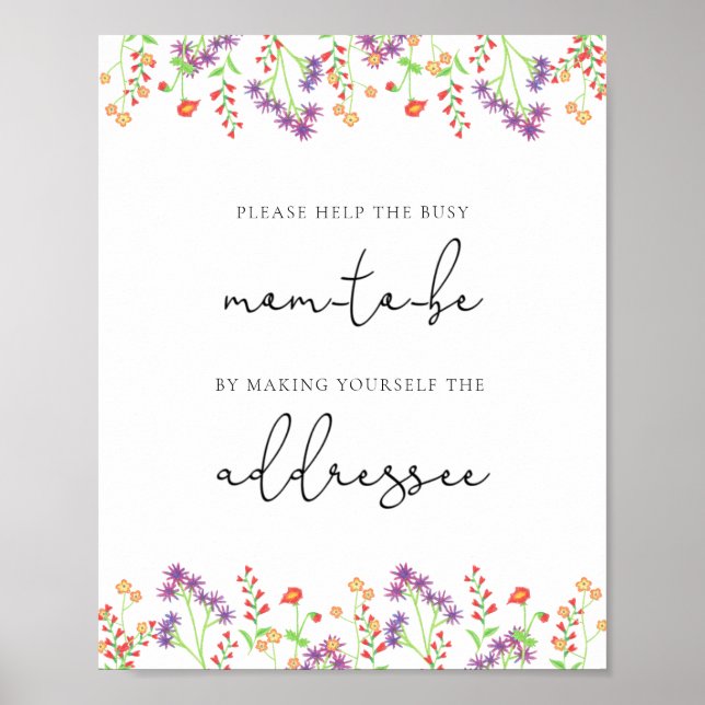 Blume hilft der betrieblichen Mama, einen Umschlag Poster (Vorne)