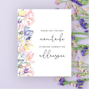 Blume hilft der betrieblichen Mama, einen Umschlag Poster