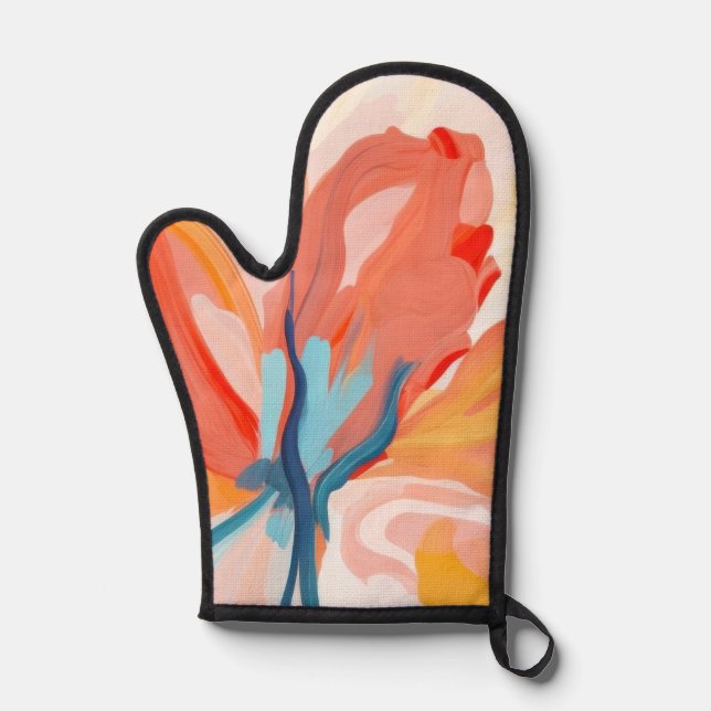 Blume Hintergrund abstrakte Malerei Ofenhandschuh (Vorderseite)