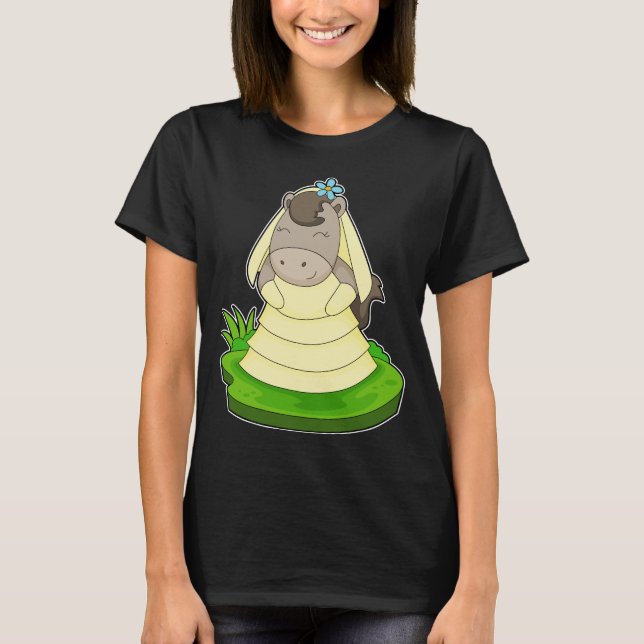 Blume Hochzeit von Pferdebriden T-Shirt (Vorderseite)