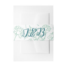 Blume Hochzeit von Roten  Einladungsbanderole