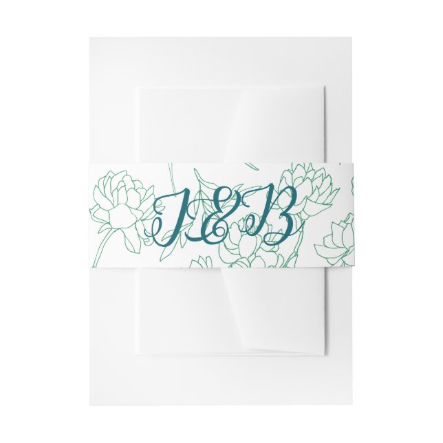 Blume Hochzeit von Roten  Einladungsbanderole (Vorderseite Beispiel)