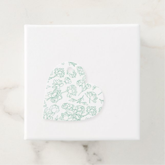 Blume Hochzeit von Roten  Geschenkanhänger (Beispiel)