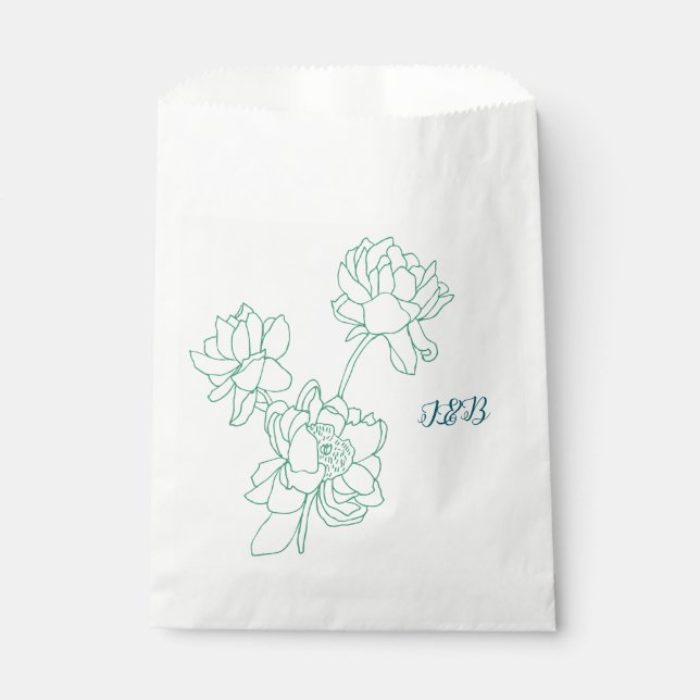 Blume Hochzeit von Roten  Geschenktütchen (Vorderseite)