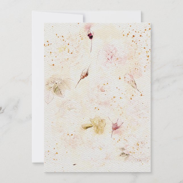 Blume Hochzeitsfeiern Einladung zum Aquarellpapier (Vorderseite)