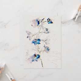 Blume Hochzeitsfeiern Einladung zum Aquarellpapier