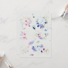 Blume Hochzeitsfeiern Einladung zum Aquarellpapier