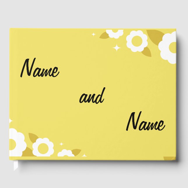 Blume Hochzeitsguestbook Gästebuch (Vorderseite)