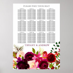 Blume Hochzeitskarte 12 Poster