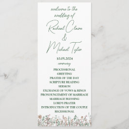 Blume Hochzeitsprogramm Programm