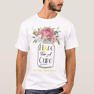 Blume hofft auf eine Heilung des Sarcoma-Bewusstse T-Shirt