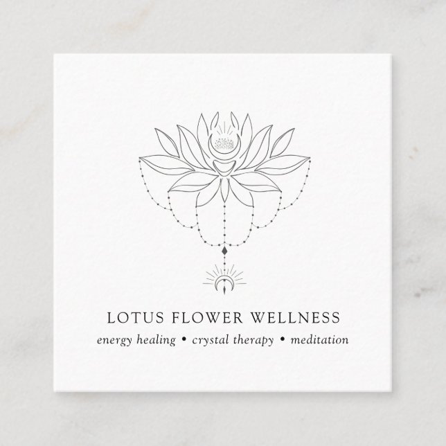 Blume Holistische Heilung Lotus - Karte (Vorderseite)