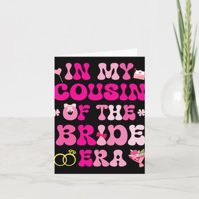 Blume hört Hochzeitsehen in meinem Cousin Karte (Vorderseite)