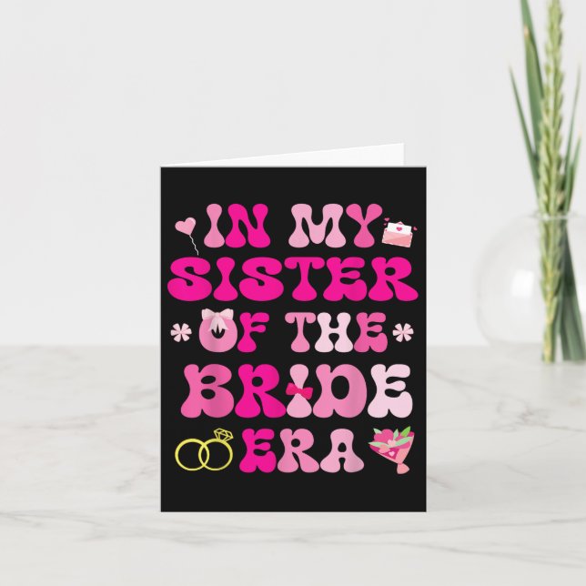 Blume hört Hochzeitsheirat in meiner Schwester Karte (Vorderseite)