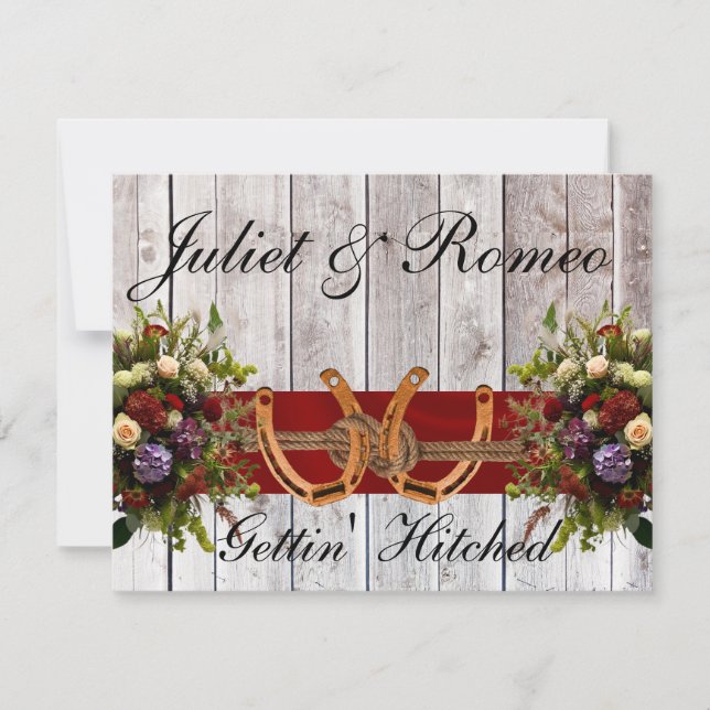 Blume & Hufeisen, Hochzeiten mit rotem Ribbon (Vorderseite)