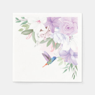 Blume Hummingbird Bird Dank Serviette