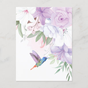 Blume Hummingbird Bird Postkarte