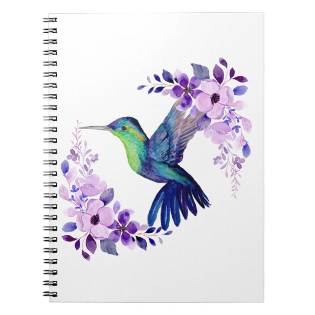 Blume Hummingbird Journal Notizblock (Vorderseite)